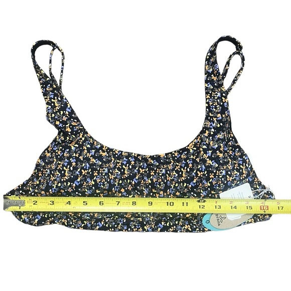 🌟SOLD🌟Prana Women XL Shoreline Top Bikini Black Petals - Picture 4 of 8